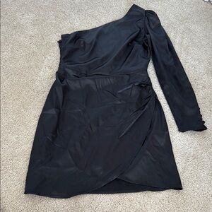 Altar'd State Black One-Shoulder Sheath Dress